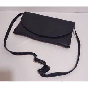 Picard Black Leather Shoulder Bag Vintage Strap Clutch Classic Basic